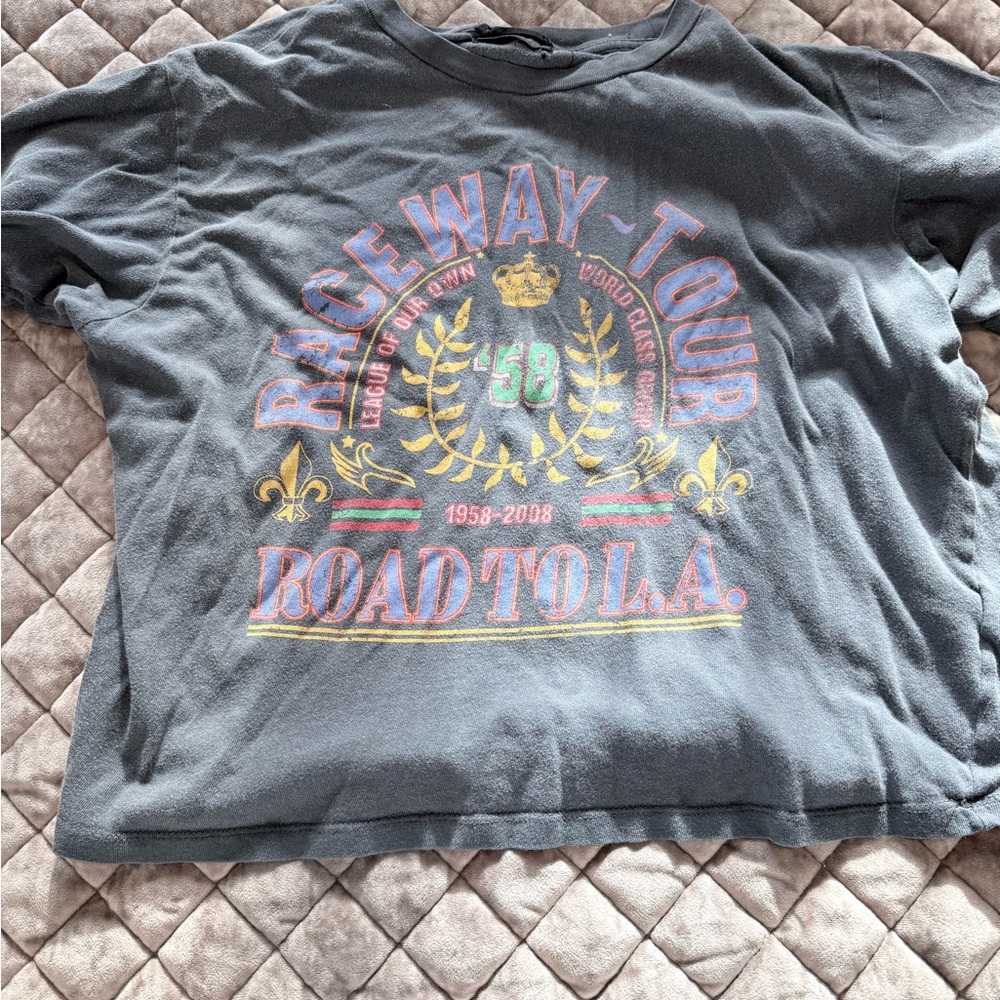 Urban Outfitters 'Raceway Tour Road to L.A.' Graphic T-Shirt - Black